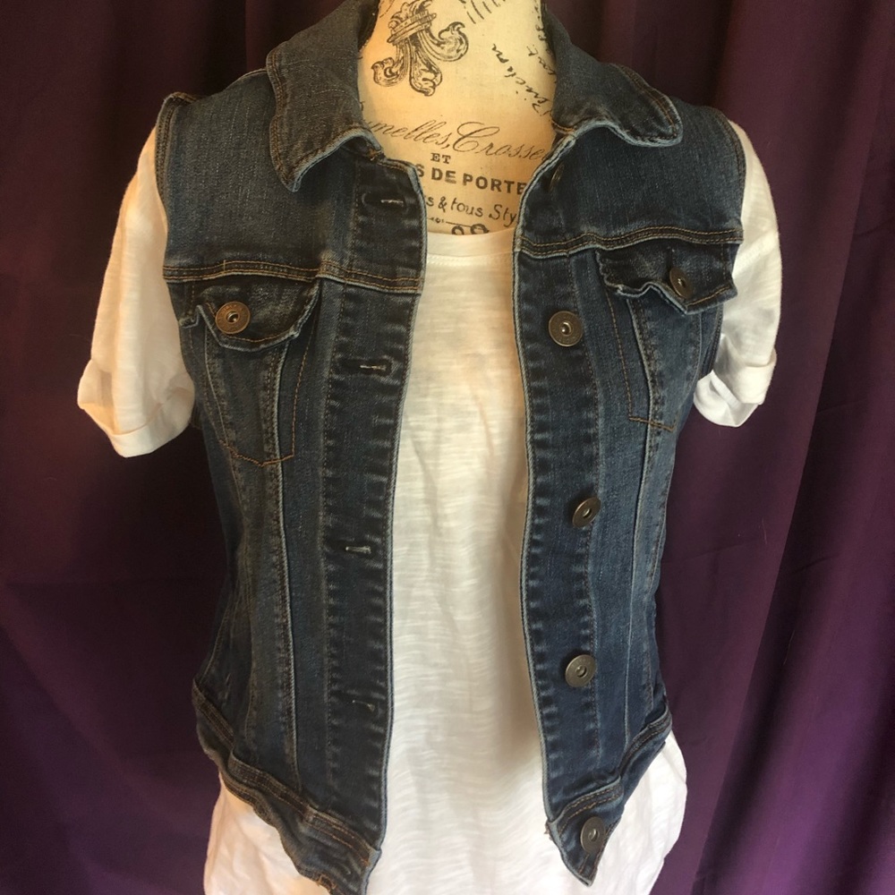 Girls denim vest